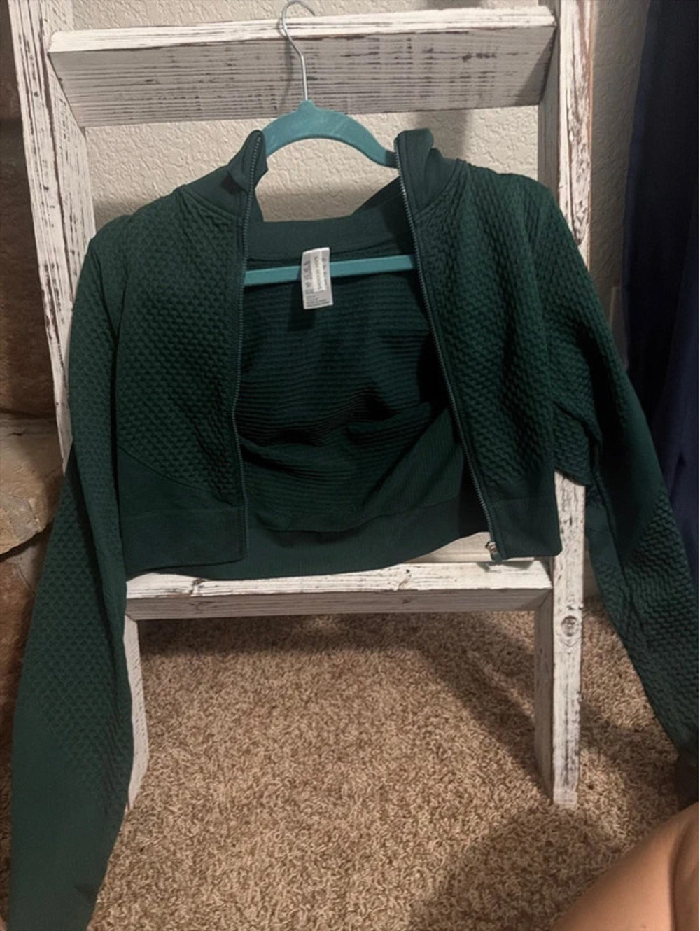 Athletic Jacket Crop Top Green